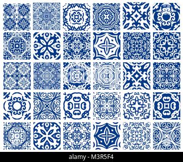 Fliesen Muster festlegen Stock Vektor