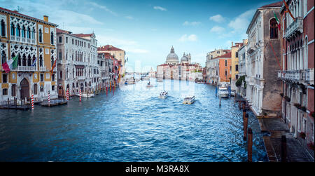 Panorama des Canal Grande in Venedig, Italien Stockfoto