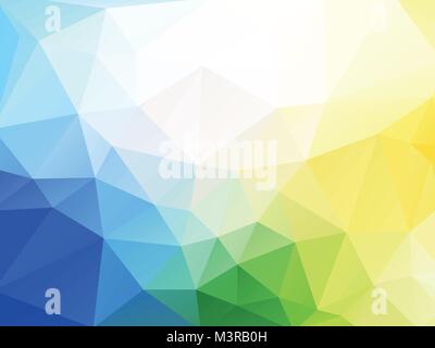 Abstrakt Vektor blau gelb grün geometrischen Hintergrund Stock Vektor