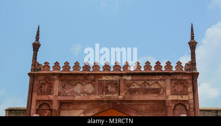 Top des Agra Fort am sonnigen Tag in Agra, Indien. Stockfoto