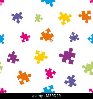 Nahtlose Hintergrund aus Puzzleteile Stock Vektor