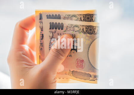 Japan Geld yen Banknoten Stockfoto
