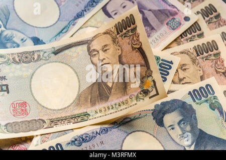 Japan Geld yen Banknoten. Stockfoto
