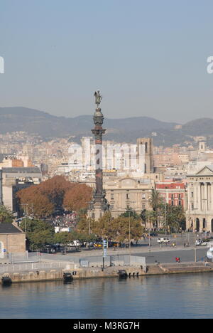 Bilder von sonnigen Barcelona, Spanien im Winter Stockfoto