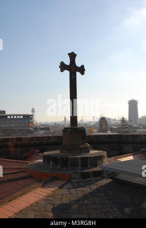 Bilder von sonnigen Barcelona, Spanien im Winter Stockfoto