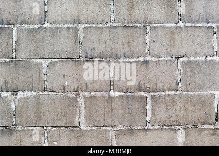 Alte Mauer von hohlblocksteine als Hintergrund Textur gemacht Stockfoto