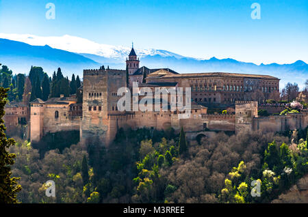 Granada, Spanien: Die Karl V. (Carlos V) königliche Palast der Alhambra Palast- und Festungsanlage. Stockfoto