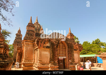 Bagan: Gubyaukgyi Tempel (Myinkaba), Region, Mandalay, Myanmar (Birma) Stockfoto