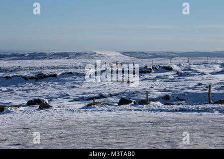 Top der Pennine Bergkette im Winter Stockfoto