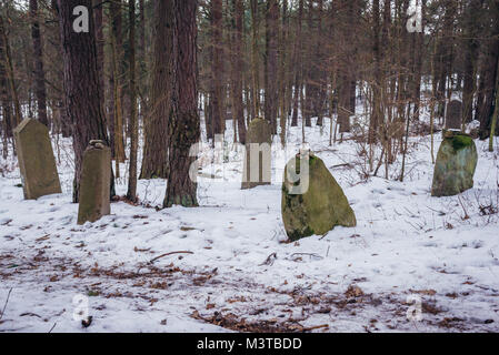 Jahrhundert jüdische Friedhof in Narewka Dorf; Hajnowka County im Nordosten der Woiwodschaft Podlachien in Polen Stockfoto