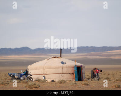 Lassen Sie sich von Khongoryn Els Dünen Stockfoto