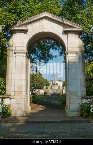 Kriegerdenkmal, Blumenschau, Port Sunlight, Galerie, Bebington, Wirral, Merseyside, UK Stockfoto