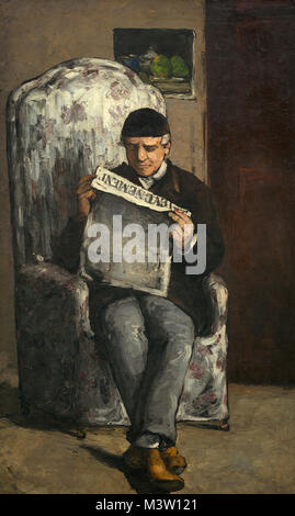 Paul Cézanne, der Vater des Künstlers, Lesen "L'Événement", 1866 Stockfoto