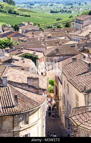 Dorf Saint Emilion, Bordeaux, Frankreich Stockfoto