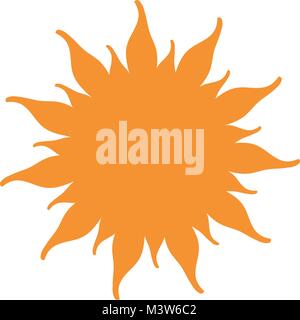 Orange abstrakt Sonne Form auf weißem Hintergrund Stock Vektor