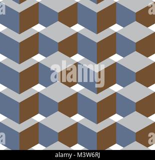 Vector Illustration von nahtlosen Hintergrund von isometrischen Cubes Stock Vektor