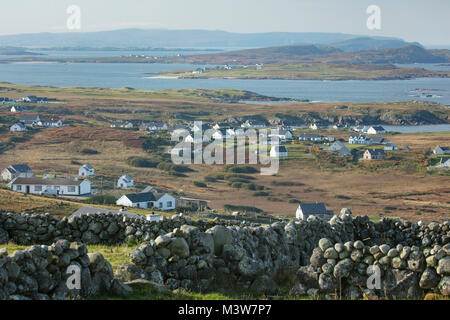 Blick über die Küste von Gweedore, County Donegal, Irland. Stockfoto