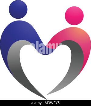 Liebe Paare, Menschen in Liebe, Herz, , Beziehung Stock Vektor