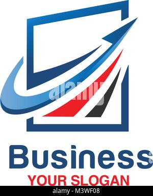 Modernes Marketing und Finanzen logo Konzept business. Stock Vektor