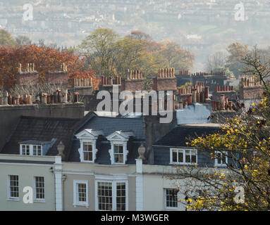 Blick über die Stadt Bristol von Clifton. Stockfoto