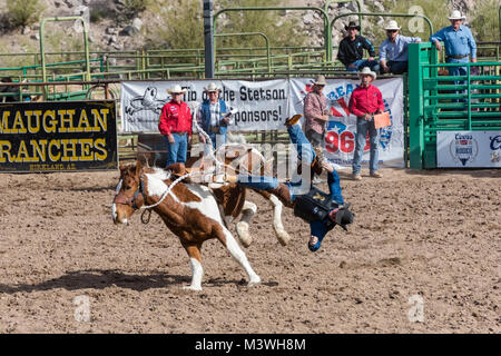 Goldrausch Tage in Wickenburg, AZ, mit Rodeo am Everett Bowman Bereich im Jahr 2018 Stockfoto