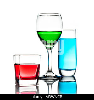 Vertreter der Farbraum RGB in einem high key still-Leben geschossen. Stockfoto