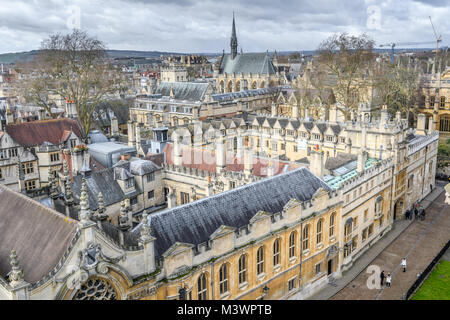 Gebäude Brasenose College an der Universität Oxford, England. Stockfoto