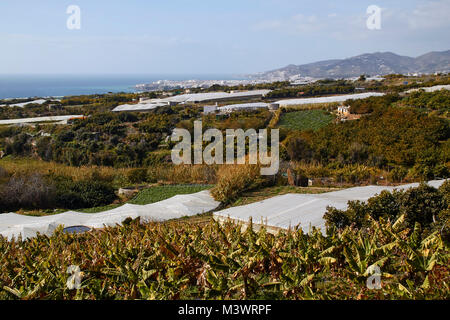 Blick von Maro, Nerja, Andalusien, Costa del Sol Stockfoto