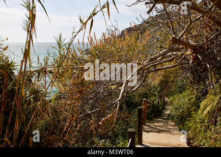 Playa la Caleta de Maro, hippie Bucht von Maro, Andalusien Stockfoto