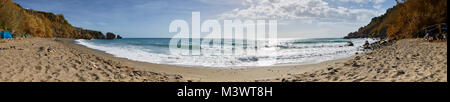 Playa la Caleta de Maro, hippie Bucht von Maro, Andalusien Stockfoto