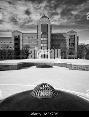 Beckman Institut für erweiterte Wissenschaft und Technologie im Winter an der Universität von Illinois in Urbana-Champaign in Urbana Stockfoto