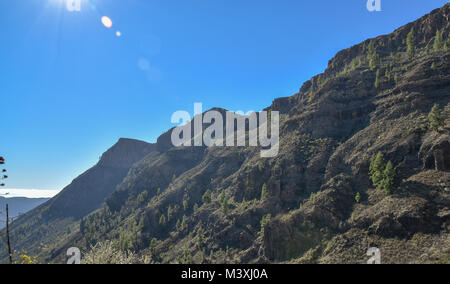 Große felsige Tal in Gran Canaria Stockfoto