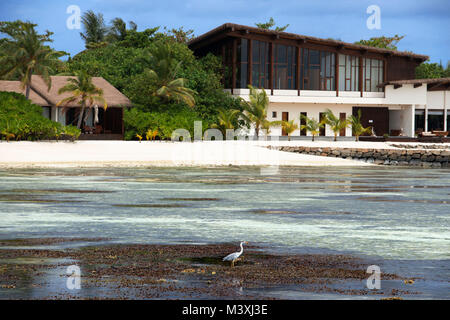 Luxus Bungalows Villen in der Residenz Hotel und Resort, Gaafu Alifu Atoll. Malediven Inseln. Stockfoto