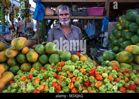 Die lokalen Obstmarkt von Male, Malediven ist mit lokalen Produkten gefüllt Stockfoto