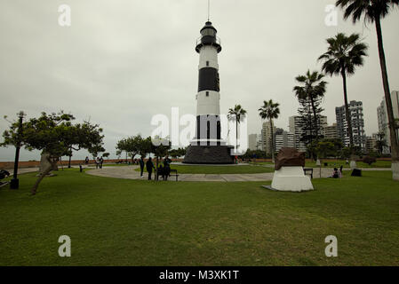 La Marina Leuchtturm Miraflores Lima Peru Stockfoto