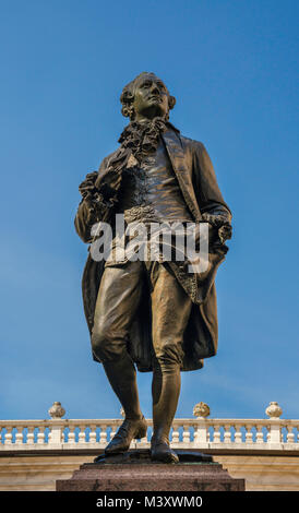 Goethe Denkmal von Carl Seffner 1903 vor der Alten Handelsborse, Museum in Leipzig, Sachsen, Deutschland geformt Stockfoto