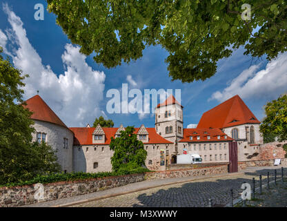 Landeskunstmuseum aka State Art Museum im Schloss Moritzburg, spätgotischen Burg in Halle/Saale, Sachsen-Anhalt, Deutschland Stockfoto