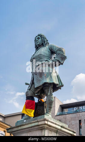 Georg Friedrich Händel statue am Marktplatz in Halle/Saale, Sachsen-Anhalt, Deutschland Stockfoto