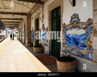 Pinhão Bahnhof Stockfoto