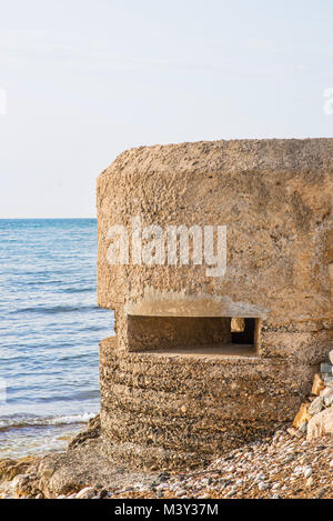 Spanischer Bürgerkrieg Küsten Bunker auf Alicante coaset Stockfoto