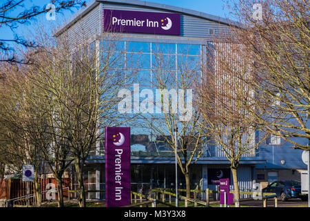 Premier Inn Hotel, Wasser Lane, Watford, Hertfordshire, England, UK. Stockfoto