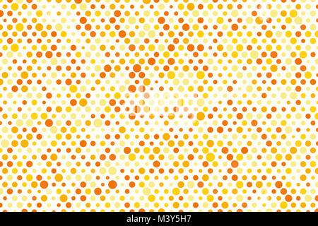 Hintergrund Komposition von orange Polka Dots Stock Vektor