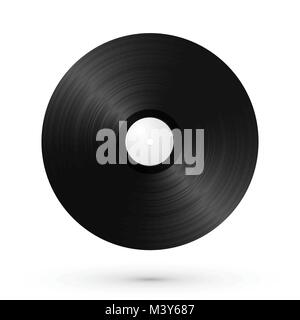 Vinyl Schallplatte LP mit Schatten Stock Vektor