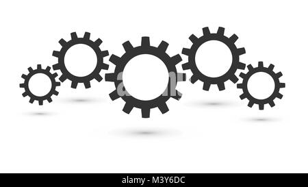 Schwarze gänge Symbol Stock Vektor