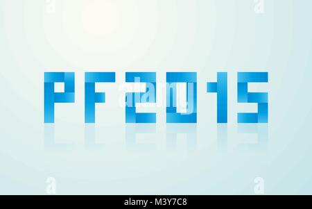 PF 2015 gemacht ​​From Rechtecke Stock Vektor