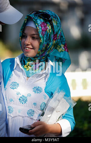 Türkei, Istanbul, Porträt einer jungen türkischen Mädchen Stockfoto