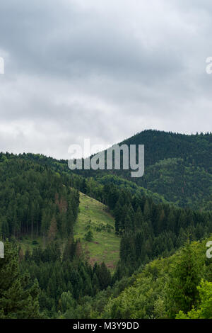 Blick von der Burg Strecno Stockfoto