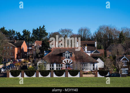 Harpenden ist eine kleine Pendlerstadt in Hertfordshire, England, UK. Stockfoto