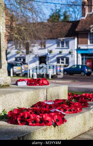 Harpenden ist eine kleine Pendlerstadt in Hertfordshire, England, UK. Stockfoto