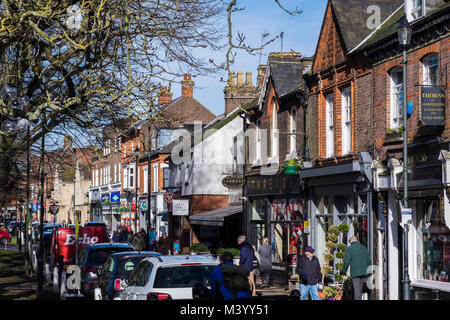 Harpenden ist eine kleine Pendlerstadt in Hertfordshire, England, UK. Stockfoto